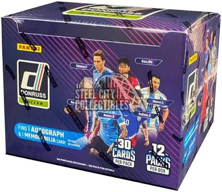 🔥 2024-25 Panini Donruss Soccer Hobby Box - 1 Auto, 1 Mem, 12 Optic Per Box! 🔥